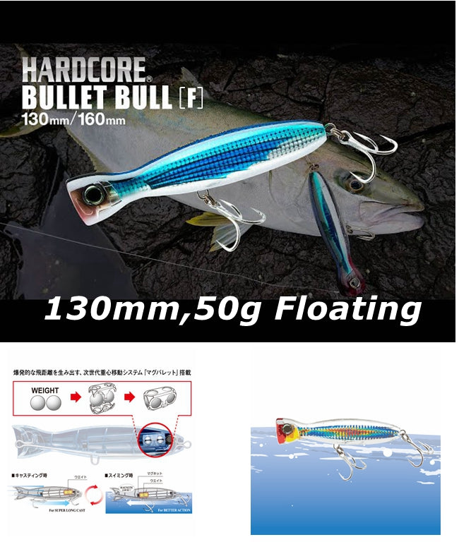 Duel Hardcore Bullet Bull Popper 130mm 50g