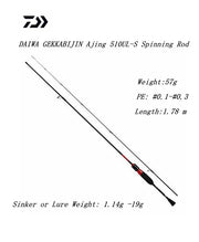DAIWA GEKKABIJIN Ajing 510UL-Solid Spinning Rod