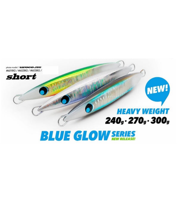 UROCO JIG SHORT SALTWATER LURES BLUE GLOW 270g/300g