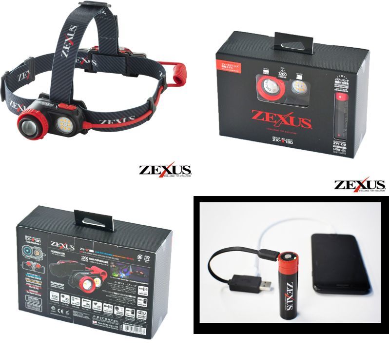 ZEXUS ZX-R730 1200 Lumen Re-chargeable Headlamp (Free Shipping within Australia)