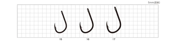 Sasame BG Ise-ni Single Hook With Eyes カン付伊勢尼