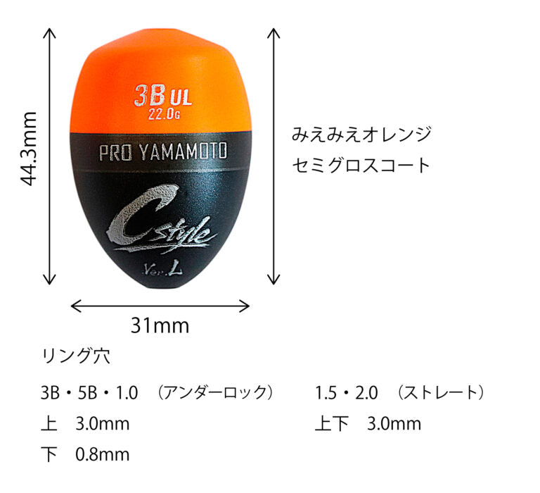 PRO YAMAMOTO CStyle BK Vertical ISO Float