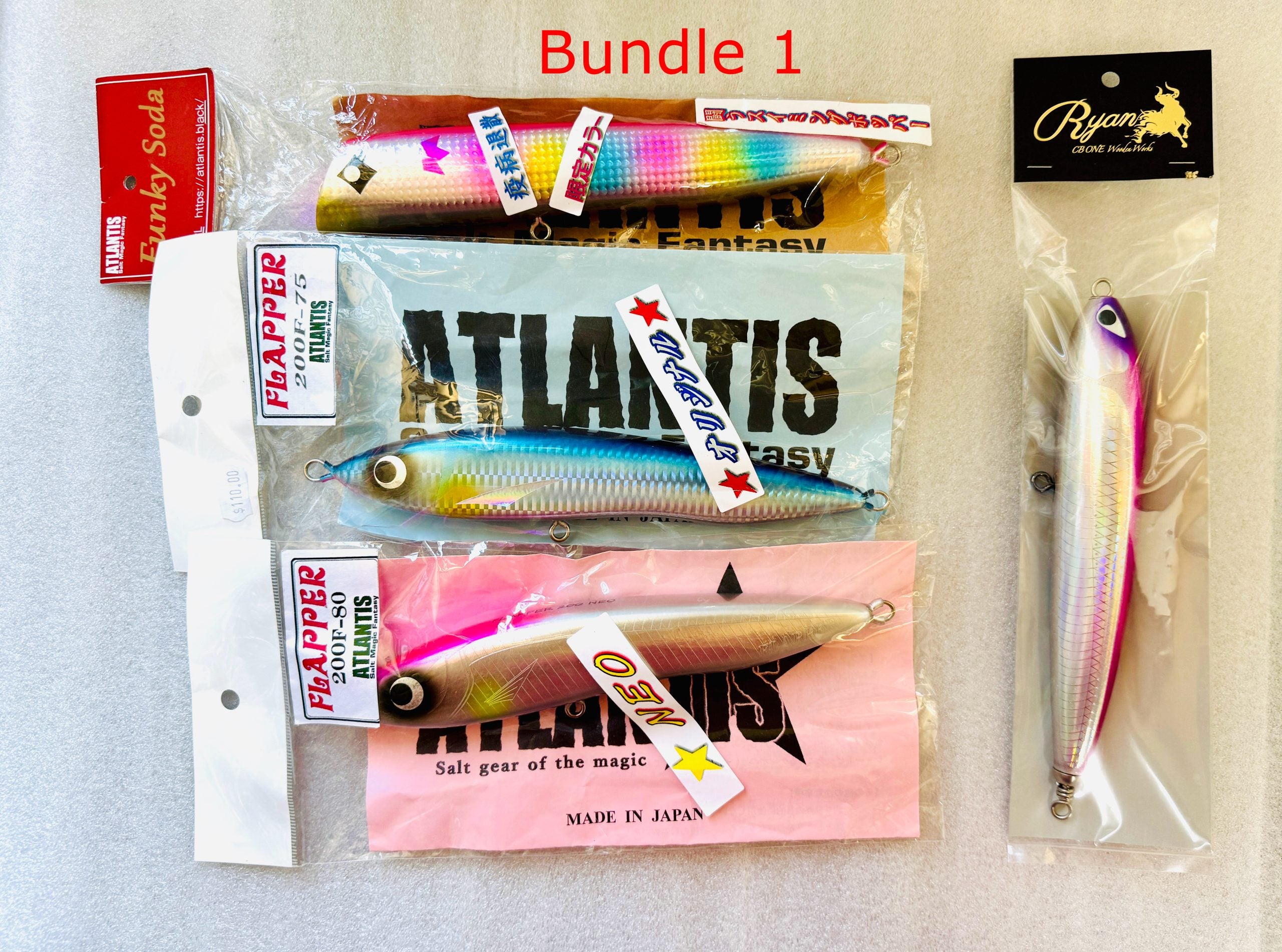Topwater Kingfish Lures bundle - Buy 3 Atlantis and get 1 CB One for FREE