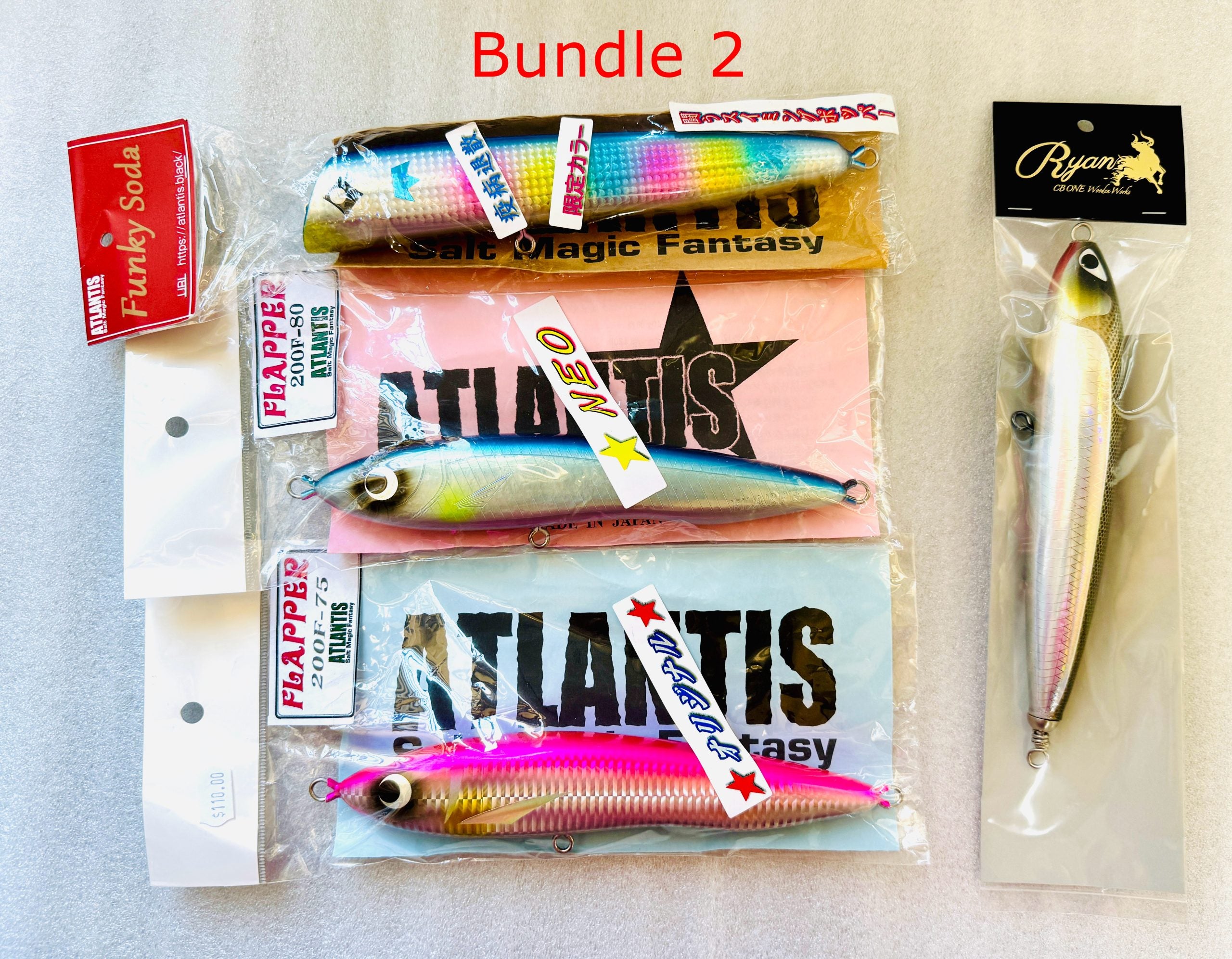 Topwater Kingfish Lures bundle - Buy 3 Atlantis and get 1 CB One for FREE