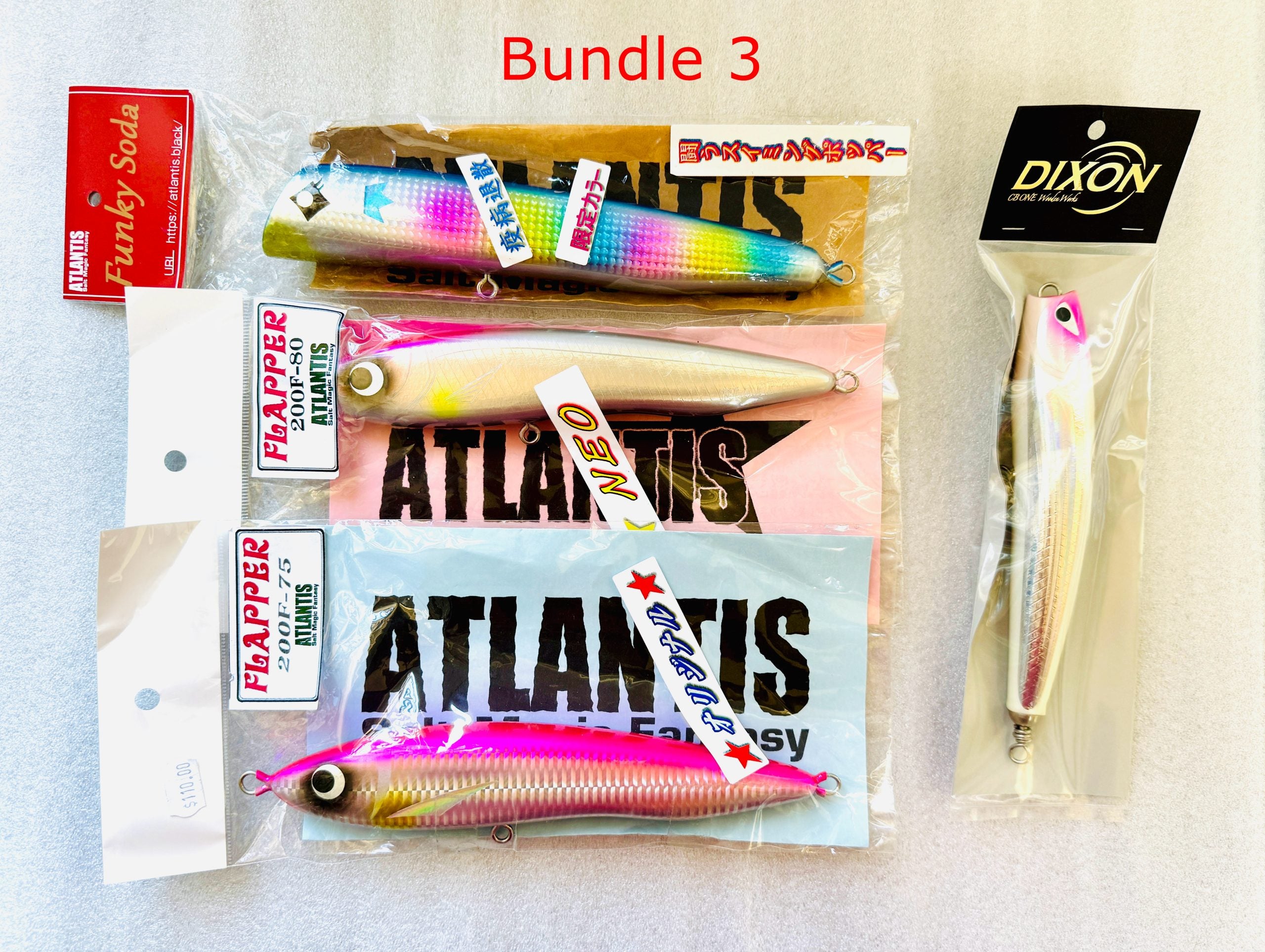 Topwater Kingfish Lures bundle - Buy 3 Atlantis and get 1 CB One for FREE