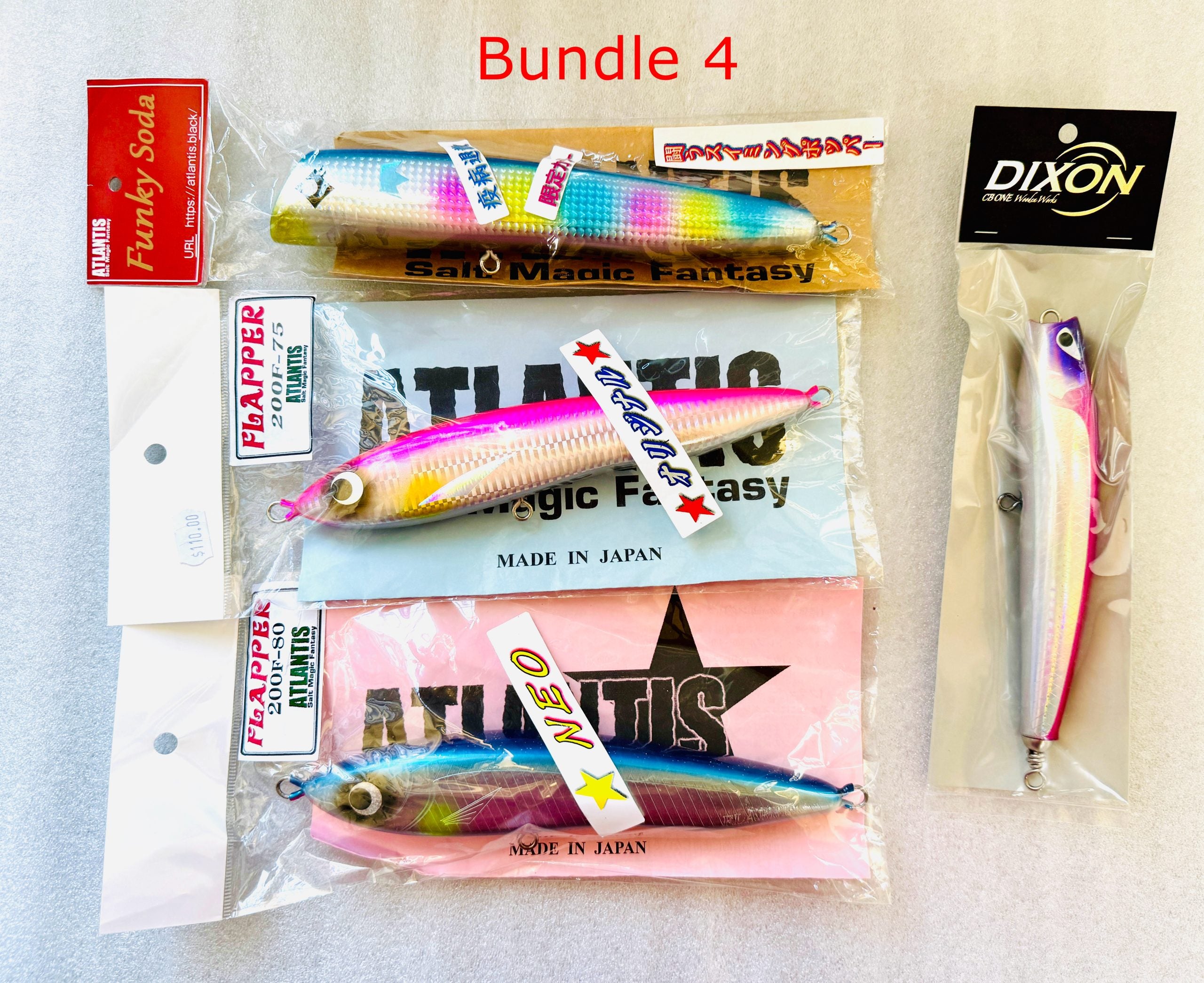 Topwater Kingfish Lures bundle - Buy 3 Atlantis and get 1 CB One for FREE