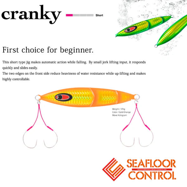 Seafloor Control Cranky Jigs Pearl Zebra Glow