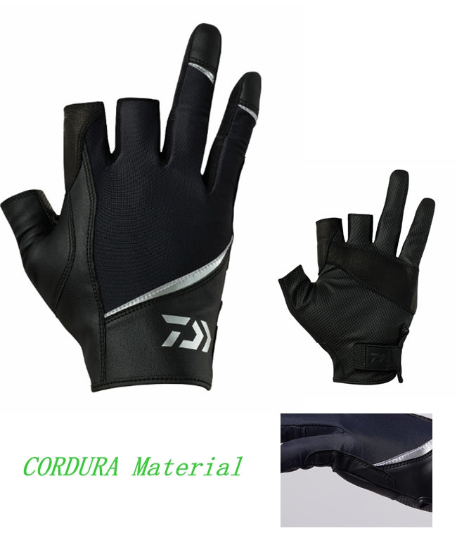DAIWA DG-7625 CORDURA Jigging Gloves, 3 Cut