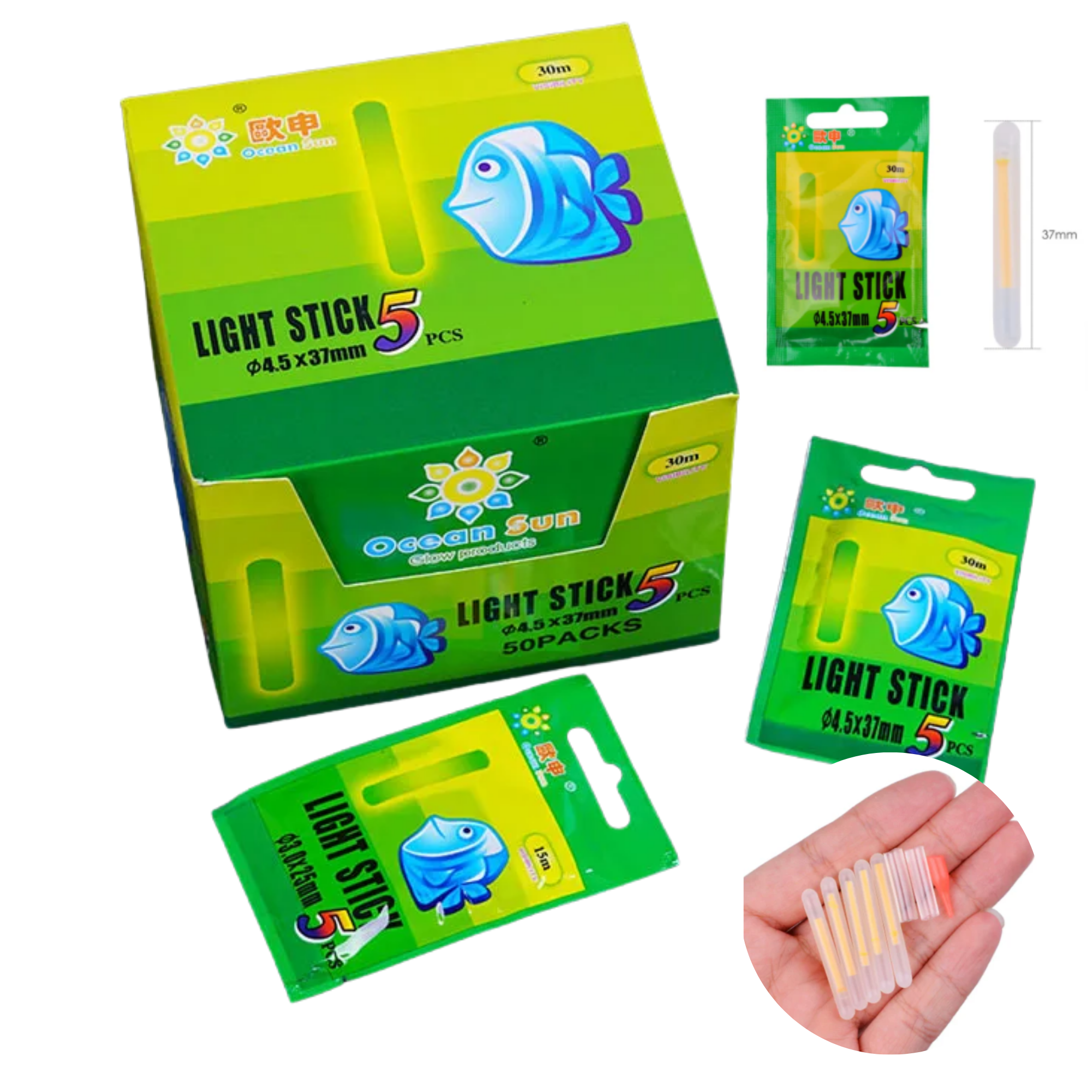 Ocean Sun Glowstick  Dia 4.5mm *37mm