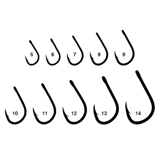 GAMAKATSU ISEAMA RING EYE HOOKS (BLACK)