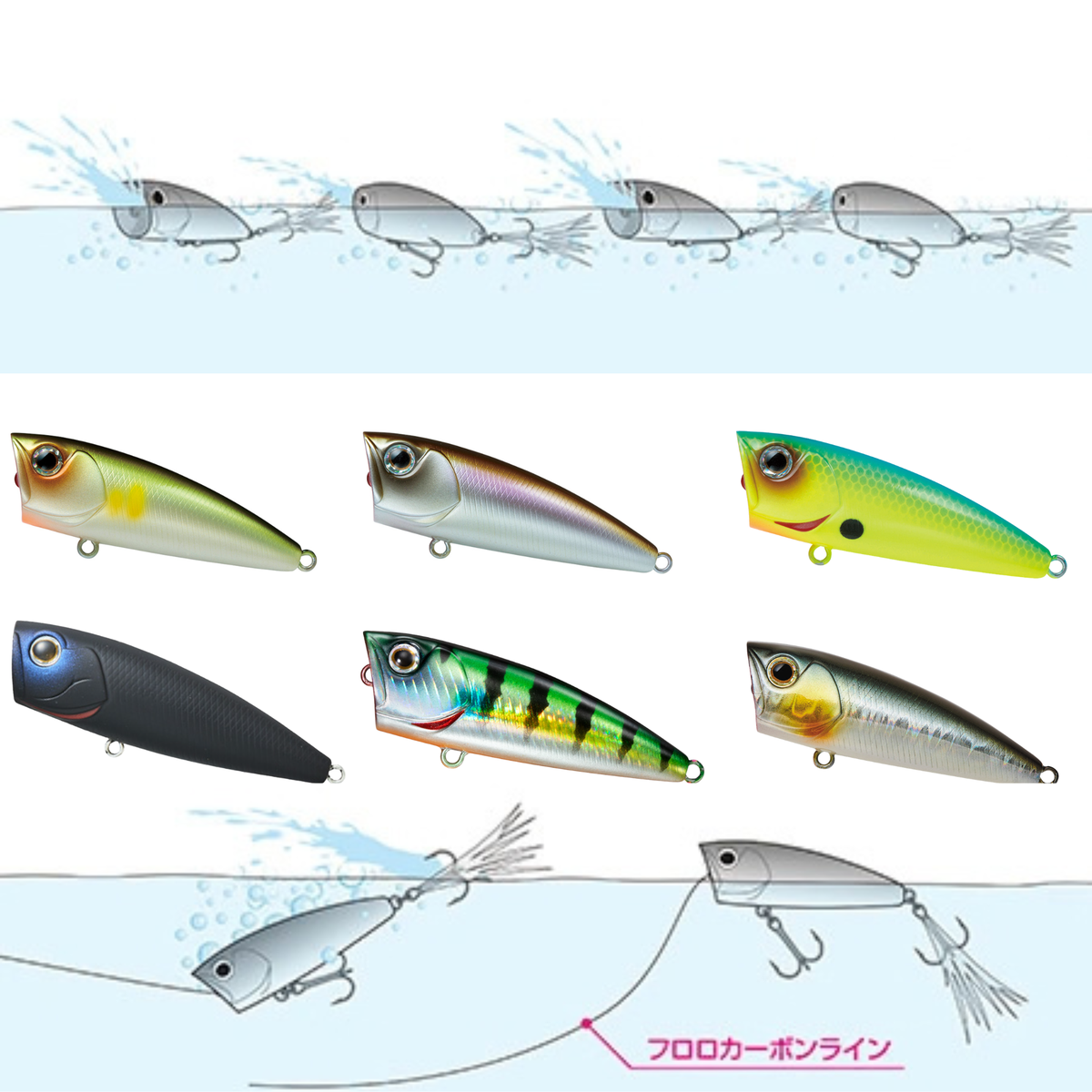 (JDM) DAIWA STEEZ POPPER 50F