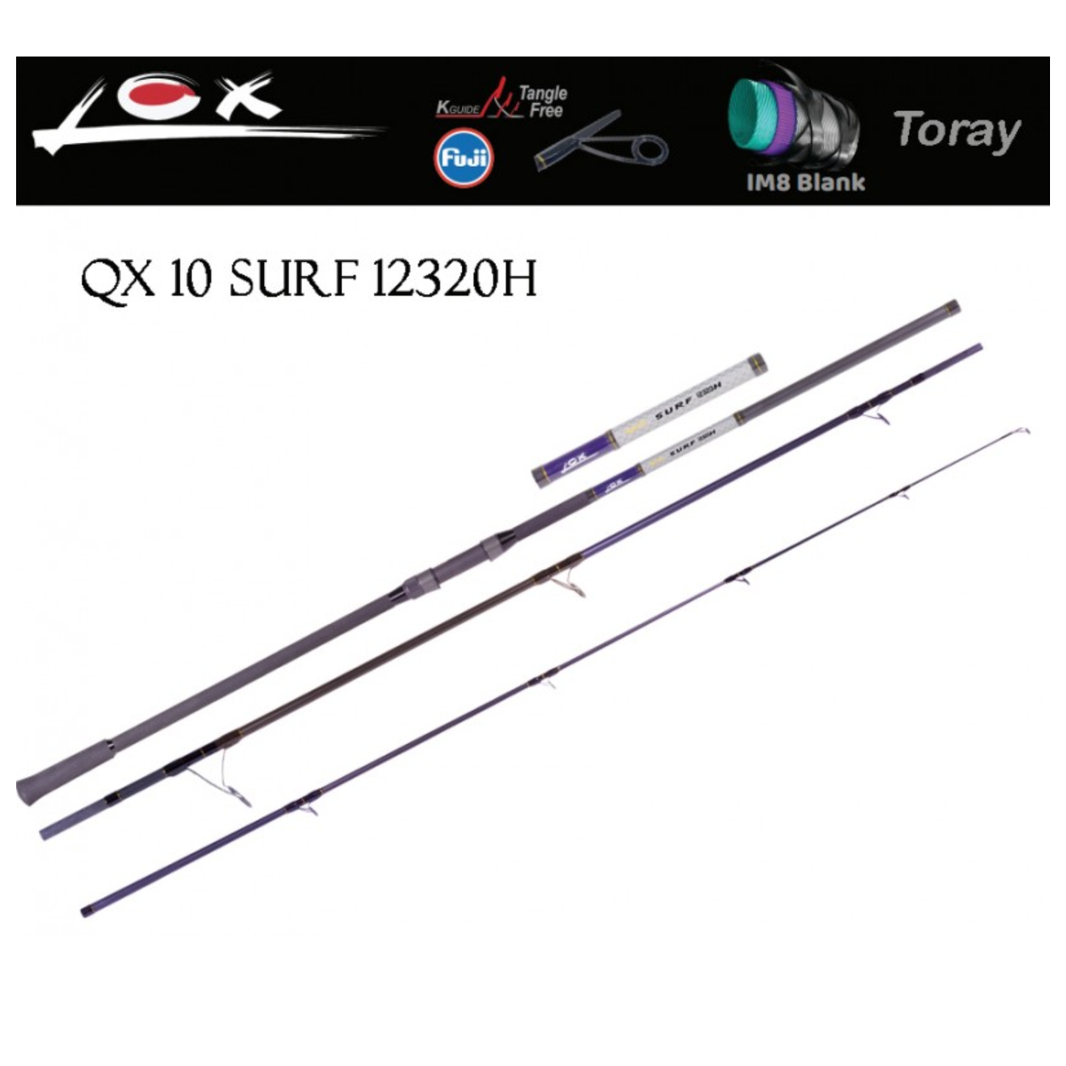 Lox Rods Lox QX 10 Surf 12320H Surf Rod – Proshop TST